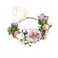 Vivivalue Floral Crown Bridal Floral Headband Hair Wreath Flower Headpiece Halo Wedding Party Photos Lavander