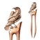 2pcs Antique Rose Golden Raven Prong Forks Styling Pins Black Wicca Witch Hair Stick Slide Renaissance Festival Hair Acceossories for Women 06