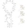 Bride Wedding Crystal Hair Vine Accessories Extra Long Pearl and Beads Bridal Headband Head Pieces for Women Girls (Silver)