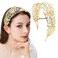 5 PCS Greek Goddess Leaf Headband for Bride, Golden Roman Laurel Leaf Branch Crown Bridal Headpiece Wedding Hairband for Women Tiara Costume Hair Accessories