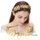 5 PCS Greek Goddess Leaf Headband for Bride, Golden Roman Laurel Leaf Branch Crown Bridal Headpiece Wedding Hairband for Women Tiara Costume Hair Accessories