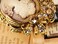ALILANG Gold Tone Topaz Rhinestones Victorian Lady Cameo Maiden Prom Hair Comb