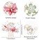 inSowni 4 Pack Gold Metal Glitter Rhinestones Pearls Decorative Butterfly Flower Wedding Bridal Hair Side Combs Slides Headpieces Hair Bun Chignon Updo Accessories for Women Girls Brides Bridesmaids