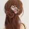 inSowni 4 Pack Gold Metal Glitter Rhinestones Pearls Decorative Butterfly Flower Wedding Bridal Hair Side Combs Slides Headpieces Hair Bun Chignon Updo Accessories for Women Girls Brides Bridesmaids