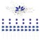 inSowni 33 Pack Royal Blue Rhinestone Pearl Crystal Leaf Flower Bridal Hair Side Combs+Spiral Gems Hair Clips+U Shaped Hair Pins Wedding Headpieces Accessories for Women Girls Brides Bridesmaids