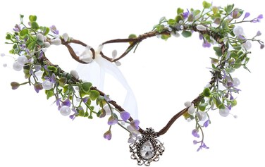 Vivivalue Women Flower Crown Girl Flower Headband Floral Headpiece Halo Wedding Party Photos