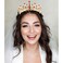 CURASA Crystal Tiaras and Crowns with Comb Princess Crown for Women Rhinestones Wedding Crown for Bride Birthday Crowns for Women Girls Royal Queen Crowns for Custome (Red)