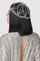 BABEYOND 1920s Crystal Cap Headpiece Rhinestone Head Chain Roaring 20s Great Gatsby Hair Accessories for Art Deco Party
