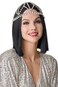 BABEYOND 1920s Crystal Cap Headpiece Rhinestone Head Chain Roaring 20s Great Gatsby Hair Accessories for Art Deco Party