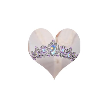Bridal Baroque Purple Crystal Silver Headpiece Silver Princess Wedding Headband Royal Shiny Colorful Crystal Rhinestone Hair Costume for Women and Girls (purple)