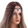 Yalice Black Rhinestone Head Chain Jewelry Gothic Crystal Headpieces Layered Headband Chains Costume Halloween Forehead Accessories for Women (Black-1, One Size)