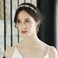 Oriamour Flower Design Rhinestone Crystal Wedding Headband Bridal Headpieces Simple Design Bridal Headband (Bronze Blue)