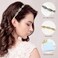 Oriamour Flower Design Rhinestone Crystal Wedding Headband Bridal Headpieces Simple Design Bridal Headband (Bronze Blue)