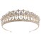 VIJIV Wedding Crystal Tiara Baroque Crown Bridal Headband Hair Decoration Bride Royal Crowns Elegant Bridal Headpiece Gold