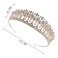 VIJIV Wedding Crystal Tiara Baroque Crown Bridal Headband Hair Decoration Bride Royal Crowns Elegant Bridal Headpiece Gold