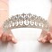 VIJIV Wedding Crystal Tiara Baroque Crown Bridal Headband Hair Decoration Bride Royal Crowns Elegant Bridal Headpiece Gold