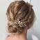 JAKAWIN Pearl Bride Wedding Hair Pins Silver Rhinestone Hair Piece Crystal Headpiece Bridal Hair Accessories for Women HP179 (2 Gold)