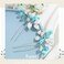 Earent Rhinestone Bride Wedding Hair Pins Turquoise Leaf Hair Piece Teal Crystal bridal Hair Accessories for Women (Pack of 2)