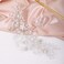 Bridal Silver Flower Leaves Hair Vine Pearls Crystal Beads Headpiece Silver Wedding Hair Accessories for Bridal Women and Grils