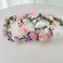 Vividsun Wedding Hair Wreath Floral Garland Crown Headpiece Adjustable Rose Flower Crown (3 pcs)