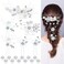 Cinaci 18 Pieces Bridal Wedding Party Prom Pearl Rhinestone White Flower Hair Side Combs Slides+U-shaped Flower Hair Pins+Twist Spiral Hairpins Floral Headpieces for Brides Bridesmaids Women Girls