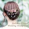 Cinaci 18 Pieces Bridal Wedding Party Prom Pearl Rhinestone Purple Flower Hair Side Combs Slides+U-shaped Flower Hair Pins+Twist Spiral Hairpins Floral Headpieces for Brides Bridesmaids Women Girls