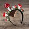 Renaissance Fairy Woodland Mushroom Headband - Fantasy Forest Elf Headband Renfaire Red Mushroom Crown for Women