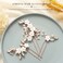 Unicra Flower Bride Wedding Hair Pins Rose Gold Crystal Bridal Hair Pieces Pearl Hair Accessories for Women and Girls (Pack of 3) (Rose Gold)