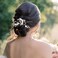 Unicra Flower Bride Wedding Hair Pins Rose Gold Crystal Bridal Hair Pieces Pearl Hair Accessories for Women and Girls (Pack of 3) (Rose Gold)
