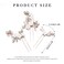 Unicra Flower Bride Wedding Hair Pins Rose Gold Crystal Bridal Hair Pieces Pearl Hair Accessories for Women and Girls (Pack of 3) (Rose Gold)