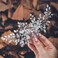 Unicra Silver Bride Wedding Hair Comb Rhinestone Bridal Headpiece Crystal Hair Accessories Hair Piece Jewelry for Women and Girls (A-Silver)