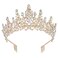 CURASA AB Gold Crowns for Women Princess Tiara for Girls Crystal Birthday Crown Wedding Tiara for Bride Gold Headpiece for Women Birthday, Wedding,Halloween,Cosplay Party and Homecoming
