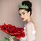 CURASA Green Crown Princess for Women Elegant Tiaras for Women Crystal Crown with Comb Gorgeous Hair Accessories for Women Birthday Party Halloween Wedding Prom