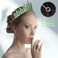 CURASA Green Crown Princess for Women Elegant Tiaras for Women Crystal Crown with Comb Gorgeous Hair Accessories for Women Birthday Party Halloween Wedding Prom