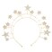 Beaupretty Star Headpiece Rhinestone Wedding Headdress Halo Crown Headband Hair Accessory for Women Golden
