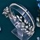 JHOO Bride Headpieces for Wedding Diamond Wedding Headband Silver Rhinestone Leaf Shape Hair Accessory(silver)