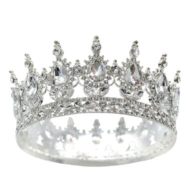 Queen Crown Rhinestone Wedding Crowns and Tiaras for Women Costume Party Hair Accessories Princess Birthday Crown Crystal Bridal Crown