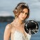 2PCS Flower Wedding Headpiece for girl, Flower Wedding Hair Accessory, Pearl Gold Hair Accessories, Flower Headband for Women Flower Crown Hair Accessories for Birthday Party First Communion