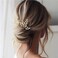 Evild Bridal Hair Pins Flower Bride Headpieces Pearls Hair Clips Crystal Wedding Hair Accessories for Brides and Bridesmaids(Pack of 3) (Gold)