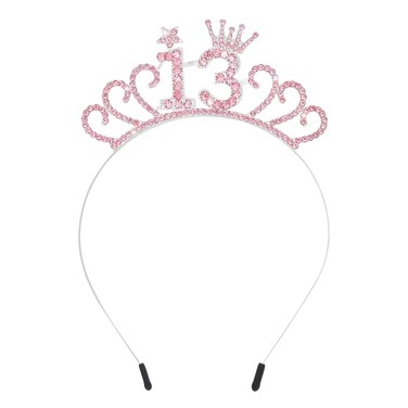 Birthday Decorations for Her Happy Birthday Crown Birthday Headband- Pink