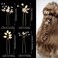 5 Pieces Wedding Hair Pins Gold Leaf Headpiece Crystal Pearl Flower Hair Pins Vintage Hair Accessories for Brides Bridesmaids Women and Girls