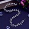 TRiXY Wedding Bridal Crystal Long Hair Vines Head Piece,Wedding Piece Accessories Headband Jewelry ,Beaded Bohemian Headpiece (Short Silver-50cm / 19.68 Inches) (HP394)