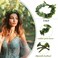 Yilloog 2 Pieces Christmas Flower Laurel Crown Hawaiian Headpiece for Women Berry Leaf Crown Boho Bridal Green Crown Artificial Leaf Headband Beach Hair Wreath for Wedding Festival, 2 Styles