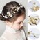 LAPOHI 2 Pieces Wedding Flower Headpieces, Pink Adjustable Hairband with Rhinestones, Pearl, Fairy Crown, Tiara for Girls, Women, Flower Girls, Bridesmaids
