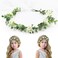 MEMOVAN Bridal Flower Crown and Eucalyptus Headpiece - Bohemian Floral Headband Tiara Photo Prop for Women Girls