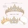 SuPoo Crowns for Women Gold Tiara and Crown Queen Birthday Tiara AB Crystal Headband Rhinestone Hair Accessories Shiny Princess Decoration for Wedding Party Prom Gifts