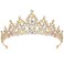 SuPoo Crowns for Women Gold Tiara and Crown Queen Birthday Tiara AB Crystal Headband Rhinestone Hair Accessories Shiny Princess Decoration for Wedding Party Prom Gifts