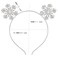Beaupretty Christmas Snowflake Headband Rhinestone Snowflake Headpieces Tiara Holiday Party Decoration for Women Girls