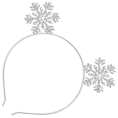 Beaupretty Christmas Snowflake Headband Rhinestone Snowflake Headpieces Tiara Holiday Party Decoration for Women Girls