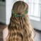 Aswewamt Green Crystal Rhinestone Hair Vine Headband, Gold, Women's Wedding Hair Accessories for Bride, Party, Prom, Gift, 1 Count